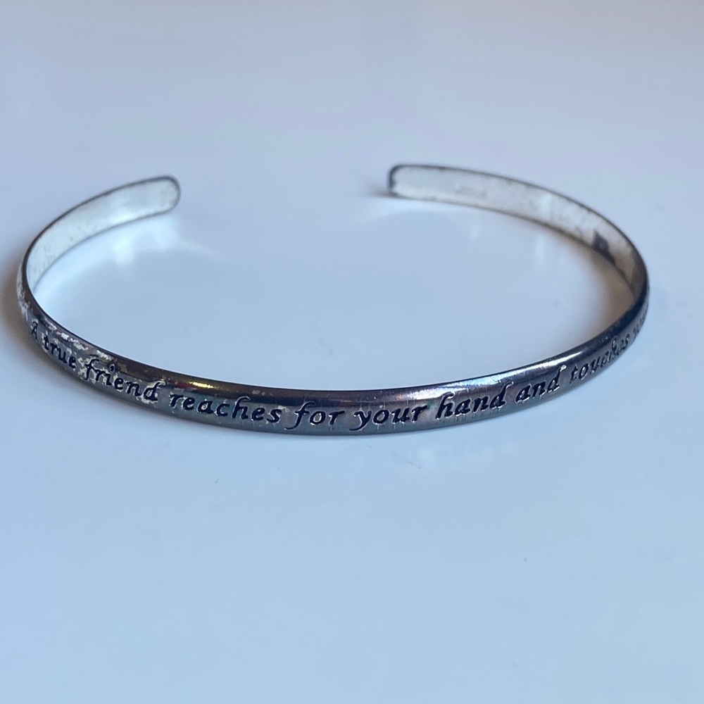 Sterling silver 925 Friendship cuff bracelet